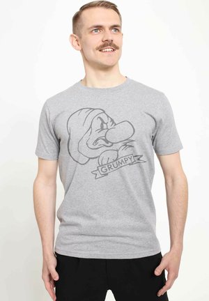 Henry Tiger SNOW WHITE GRUMPY UNISEX - Triko s potiskem - melange grey