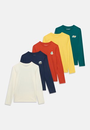 Friboo 5 PACK - Μπλούζα με μακριά μανίκια - teal/off-white/orange