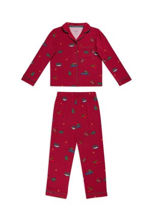 CHRISTMAS TREE CAR SET - Pyjama - red