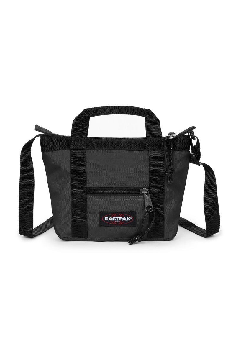 Mała czarna i szara torba na ramię Eastpak z przednią kieszenią na zamek, podwójnymi uchwytami, regulowanym paskiem na ramię oraz naszywką z logo.