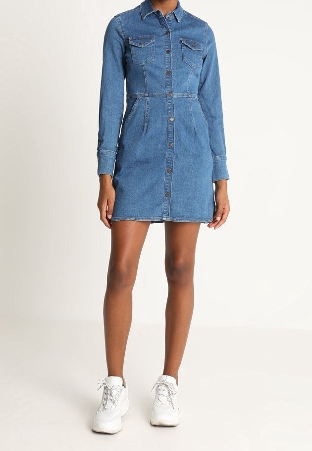 Free People Denim dress - blue - (Pre-owned) - Zalando.ie