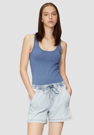 QS ENG GESCHNITTENES - Top - blau