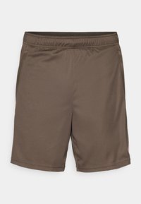 TRAIN ESSENTIALS LOGO - Pantalón corto de deporte - shadow olive/semi pink spark