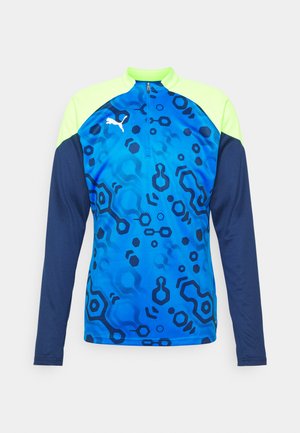 Puma INDIVIDUALCUP 1/4 ZIP - Langarmshirt - persian blue/pro green