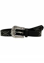 MRROS Ledergürtel Damen Gürtel, 38mm Bret, Strass Blng Blng  Aus Kunstleder Funkelnd Metalic Gold