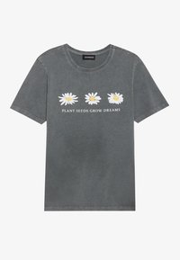 T-Shirt print - black/acid wash