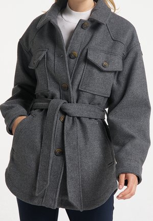 Cappotto corto - mottled grey