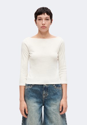 Abercrombie & Fitch, 3/4 SLEEVE BOATNECK - Блуза с дълги ръкави - off-white