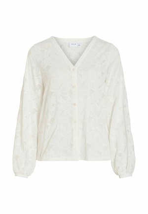 VILA, LONG SLEEVED SHIRT VILANERA V-NECK - Camicetta - snow white1