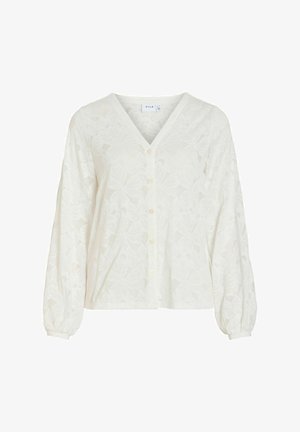 VILA, LONG SLEEVED SHIRT VILANERA V-NECK - Camicetta - snow white1