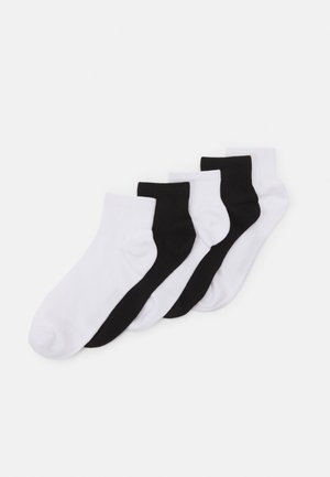 JACLEON SHORT TENNIS SOCKS 5 PACK - Sokid - black/white