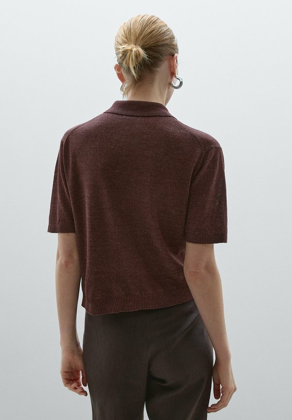 SHORT SLEEVE - Cardigan - mottled bordeaux4