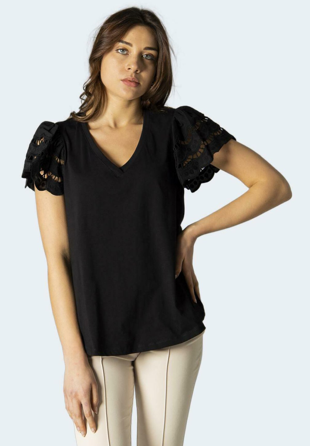 Sandro Ferrone SANGALLO - T-shirt basic - black/nero - Zalando.it