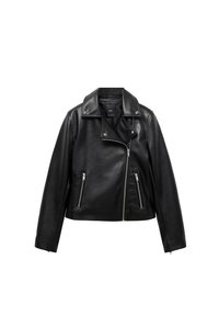 Faux leather jacket - black