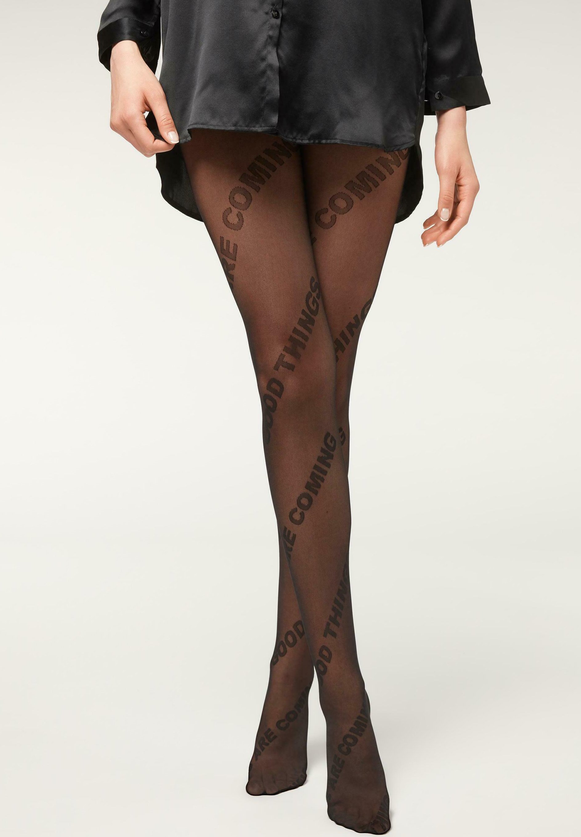 Tights Collant Calzedonia Ecriture Calzedonia Calze Shorts Jeans E