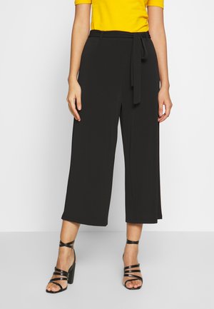 Vero Moda VMMILLA LOOSE CULOTTE PANT - Spodnie materiałowe - black