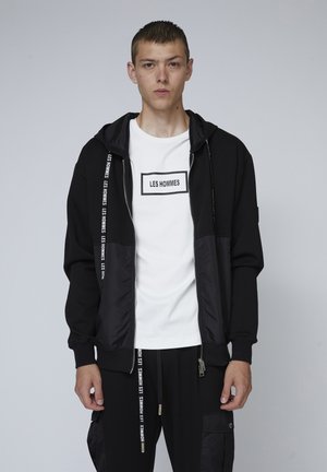 LES HOMMES Zip-up sweatshirt - black