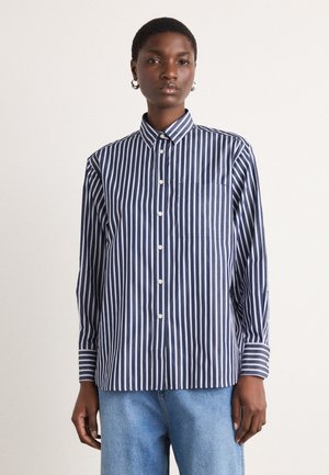Lacoste UNISEX - Button-down blouse - navy blue/flour/delphinium/france blue