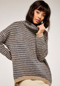 Apricot HIGH NECK STRIPE - Maglione - grey