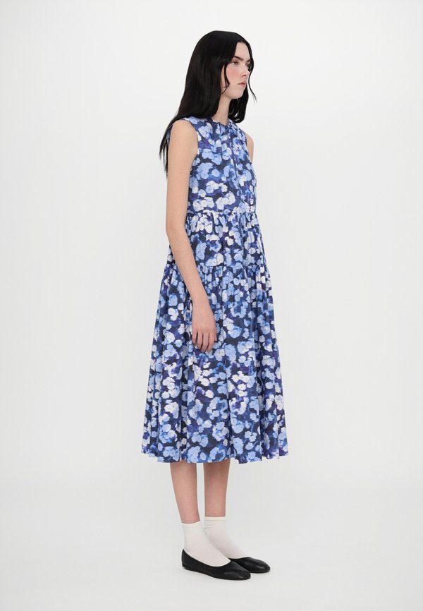 SLEEVELESS FULL SKIRT MIDI DRESS - Day dress - indigo2