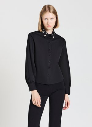 Calliope COLLETTO STRASS - Camicia - ultrablack