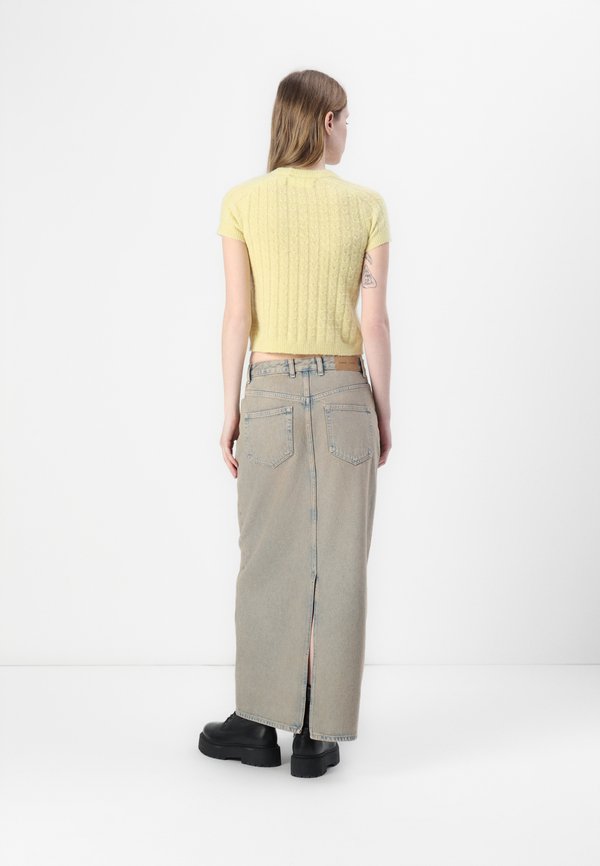 ELSIE LONG SKIRT - Denim skirt - tinted earth3