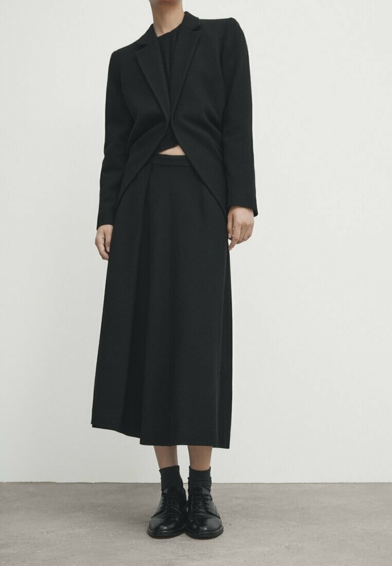 Massimo Dutti Jupe trapèze - black