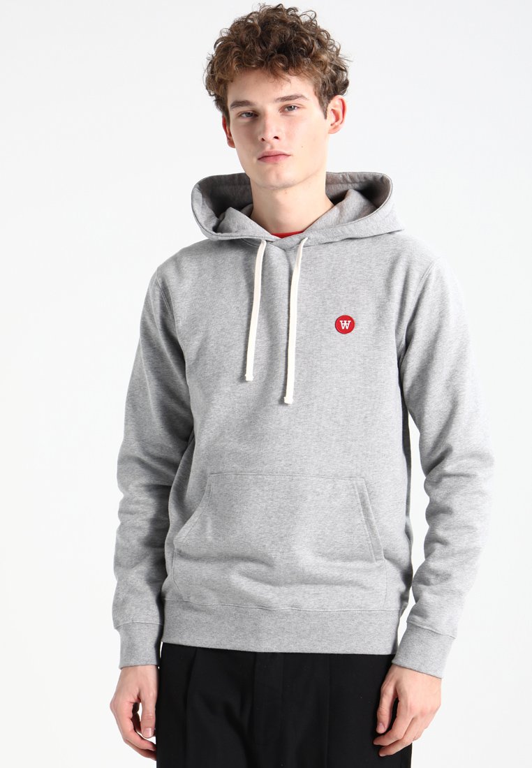 WOOD WOOD IAN - Kapuzenpullover - grey melange/grau-meliert - Zalando