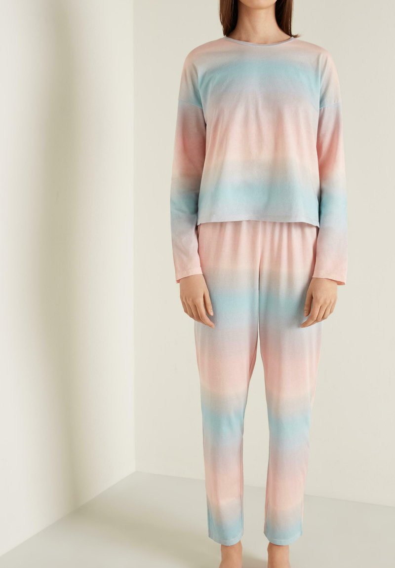 Damen Nachthemden | Tezenis SET Nachtwäsche Set hellblau nuanced tie dye print/dunkelblau - NZ32071 Damen Nachthemden | Tezenis SET Nachtwäsche Set hellblau nuanced tie dye print/dunkelblau - NZ32071