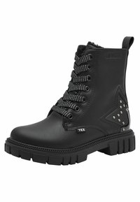 s.Oliver Šněrovací kotníkové boty - black