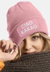 MoonWorks MIT PATCH CIAO KAKAO MIT SPRUCH - Beanie - rosa