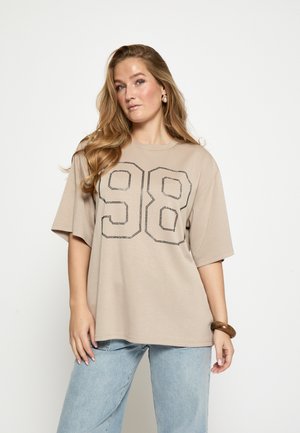 MALOU - T-shirt con stampa - sand gray