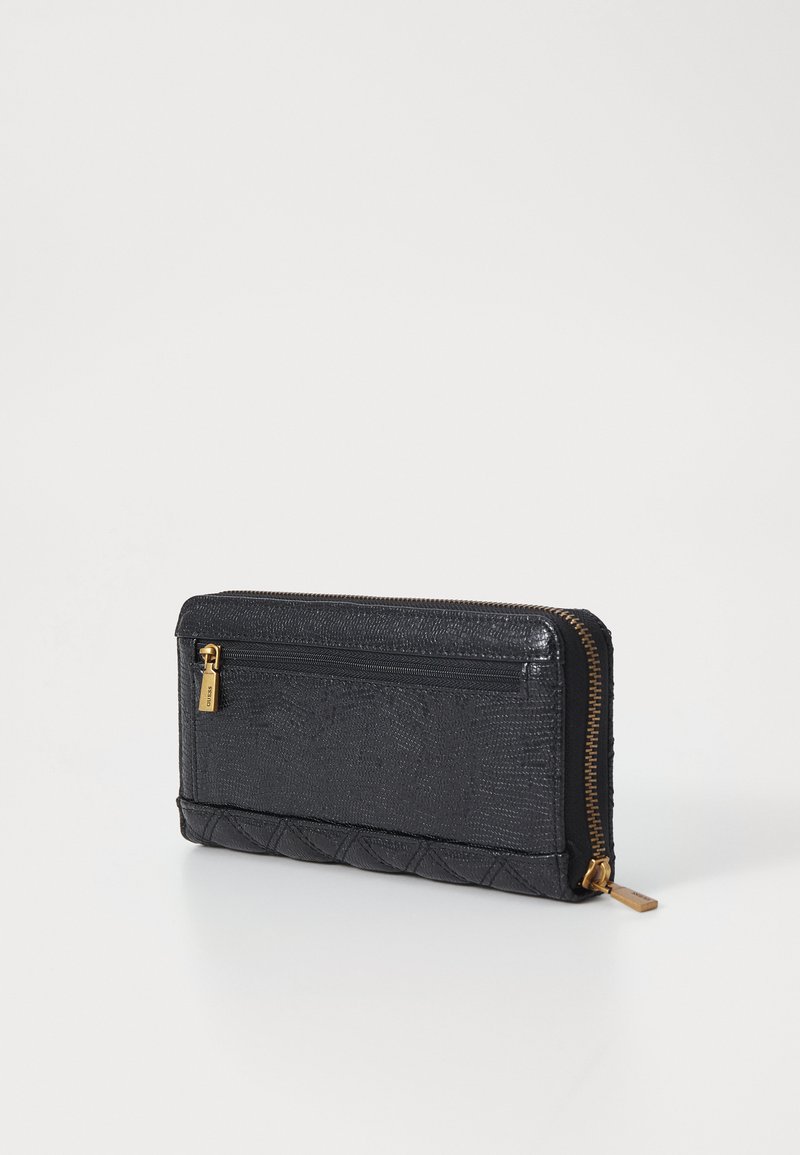 GUESS Giully Zip Around Wallet L Portefeuille Cuir Noir - Élégant Et Spacieux