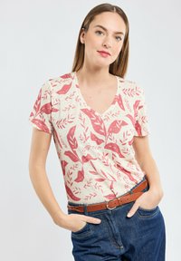 Armor lux COL V - T-shirt imprimé - imprimé calyptus