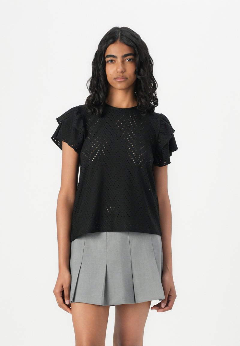 JDY - JDYCARLA CATHINKA FRILL - Blouse - black, Enlarge