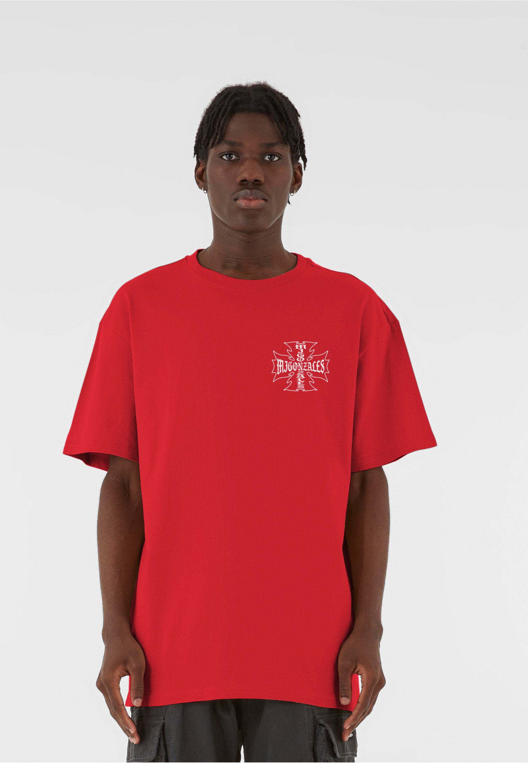 MJ Gonzales HEAVY - IRON CROSS - Print T-shirt - cityred/red