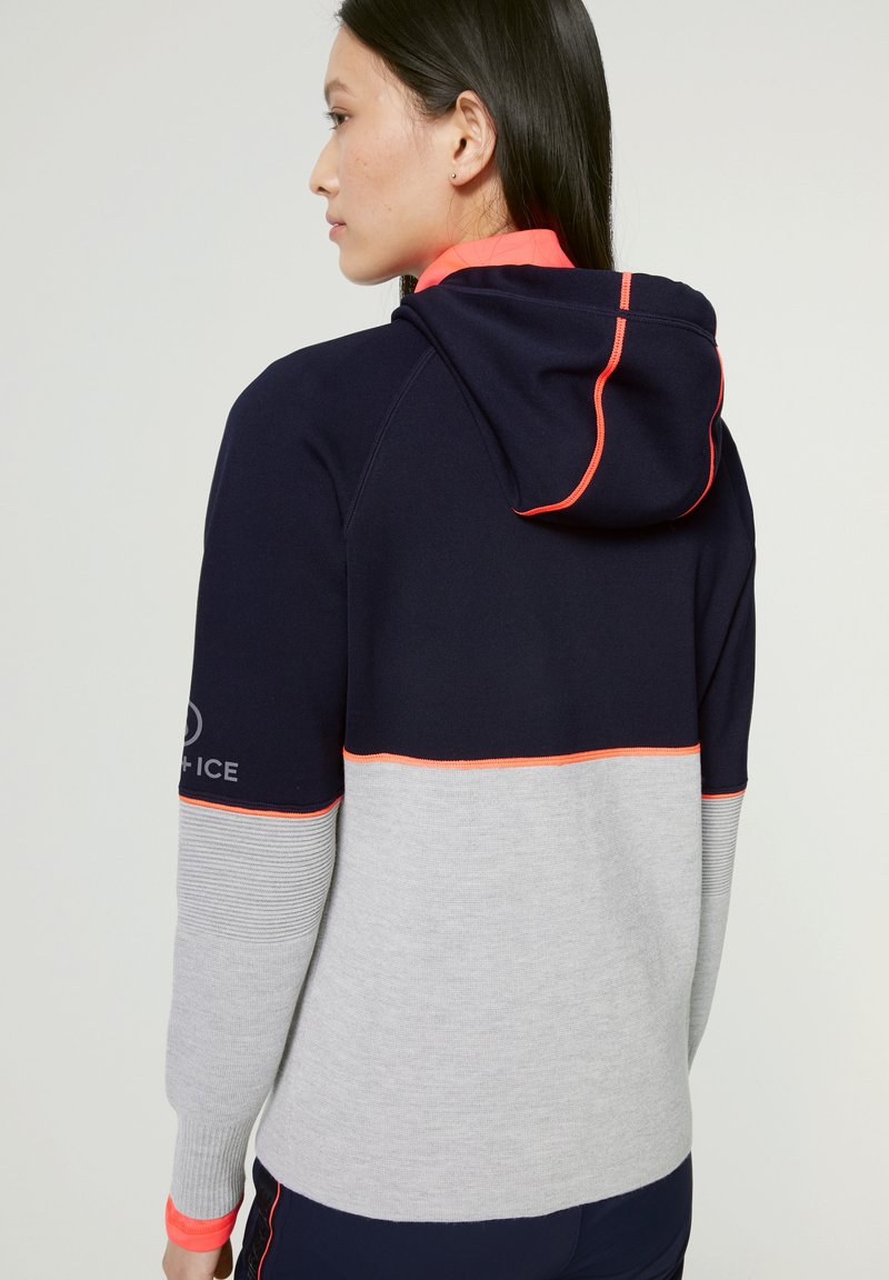Damen Sportbekleidung | Bogner Fire + Ice Sweatjacke hellgrau/navy-blau/hellgrau - TQ01251 Damen Sportbekleidung | Bogner Fire + Ice Sweatjacke hellgrau/navy-blau/hellgrau - TQ01251