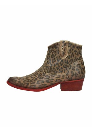 Cowboy/biker ankle boot - leopardo moma