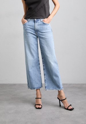 HARPER CROP - Wide leg - blue