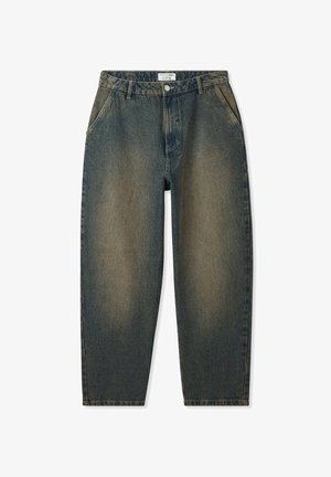 Terranova BAGGY EFFETTO SOVRATINTO - Jeans baggy - blu denim scuro