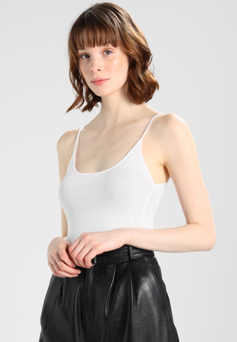 American Vintage SPAGETTI STRING CAMI - Top - blanc