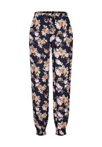 Cloud 5ive MIT BÜNDCHEN 2-POCKETS ROSEN PRINT - Joggebukse - navy