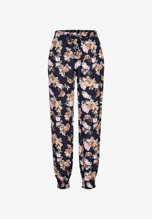 Cloud 5ive MIT BÜNDCHEN 2-POCKETS ROSEN PRINT - Tréningruha alsók - navy