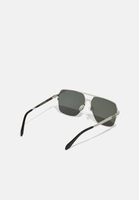 BACKSTAGE PASS UNISEX - Zonnebril - brushed silver/smoke polarized