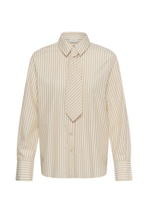 Kaffe, KALIANA SHIRT - Blúzka so zapínaním na gombíky - white caramel stripe