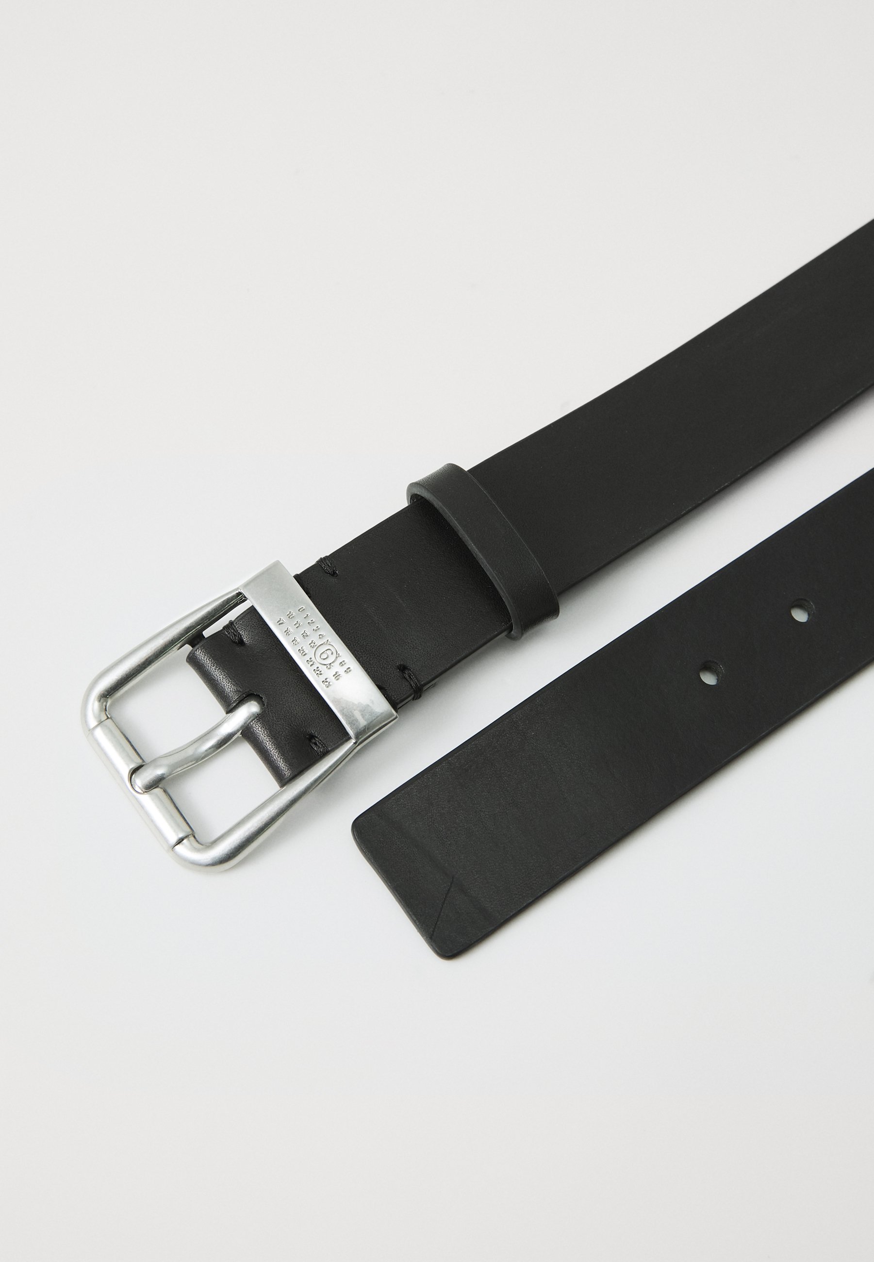 ベルト Mm6 Maison Margiela Black Leather Belt MM6 Maison Margiela Numeric Signature Leather Belt | Black