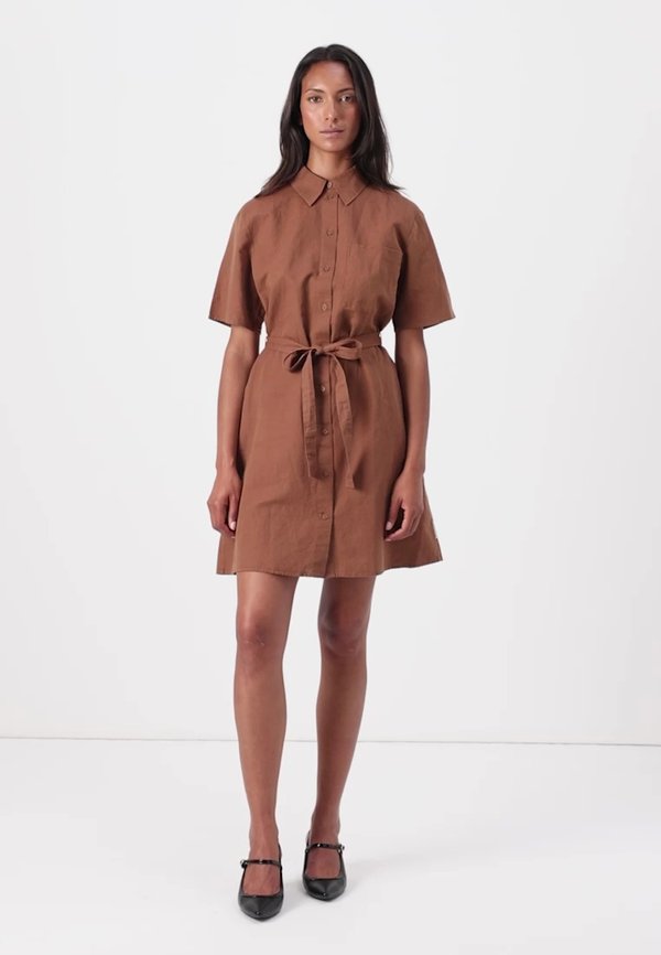 WOVEN DRESSES - Shirt dress - melted chocolate3