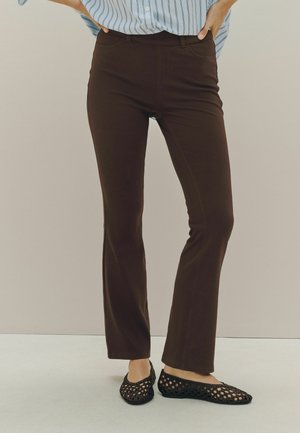 Next, TALL FIT - FULL LENGTH JERSEY DENIM BOOTCUT LEGGINGS 2 PACK  . - Leggings - Trousers - black  chocolate brown