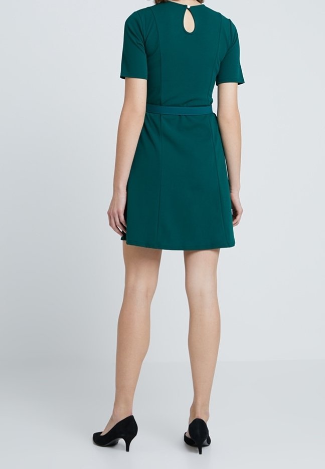 lime green dress with black shoes Dorothy Perkins Jersey - dark Flat 10%