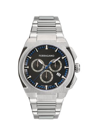 FERRAGAMO EDGE - Montre à aiguilles - silver coloured and blue